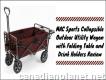Outdoor Utility Wagon With Folding Table & Drink Holders