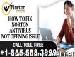 Norton Won't Open @ +1-855-558-3999